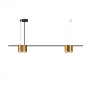 DK4061-BK+SG Подвесной светильник ORBIT, IP20, 4xGU10 LED до 15 Вт, черный + сатинированное золото, алюминий в Уфе - ufa.ok-mebel.com | фото 3