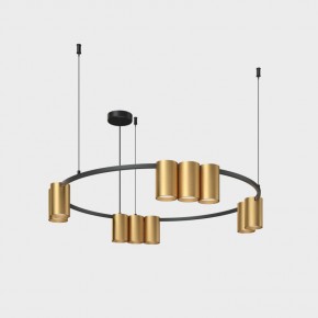 DK4065-BK+SG Подвесной светильник ORBIT , IP20, 10xGU10 LED до 15 Вт, черный + сатинированное золото, алюминий в Уфе - ufa.ok-mebel.com | фото 2