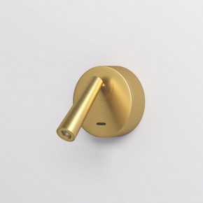DK5072-SB Бра SHINE WALL со светодиодом, D104*H68, IP20, 3000К, 3W, RA?90, сатинированная латунь, алюминий в Уфе - ufa.ok-mebel.com | фото 2