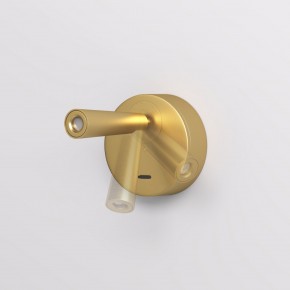 DK5072-SB Бра SHINE WALL со светодиодом, D104*H68, IP20, 3000К, 3W, RA?90, сатинированная латунь, алюминий в Уфе - ufa.ok-mebel.com | фото 3