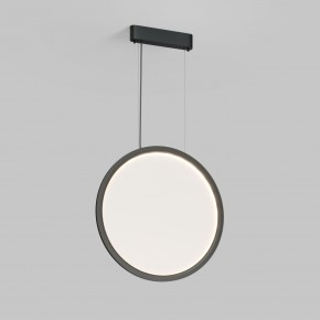 DK6606-BK Подвесной вертикальный светильник Veil со светодиодом H1700 d600 220V 48W 3000-6000K IP20 черный алюминий в Уфе - ufa.ok-mebel.com | фото