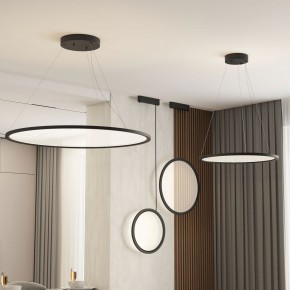 DK6616-BK Подвесной горизонтальный светильник Veil со светодиодом H900 d600 220V 48W 3000-6000K IP20 черный алюминий в Уфе - ufa.ok-mebel.com | фото 5