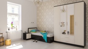 Фиеста Кровать 0900, цвет венге/дуб лоредо, ШхГхВ 93,5х203,5х80 см., сп.м. 900х2000 мм., без матраса, основание есть в Уфе - ufa.ok-mebel.com | фото 5