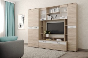 Гостиная Белла (Дуб Сонома/Белый глянец) в Уфе - ufa.ok-mebel.com | фото