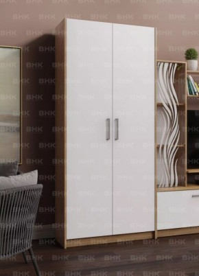 ДАРЬЯ Шкаф (Дуб Вотан/Белый глянец) гостиная в Уфе - ufa.ok-mebel.com | фото 2