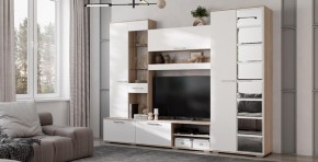 Гостиная Флай (ЦС-01/ШК-04) дуб сонома/белый в Уфе - ufa.ok-mebel.com | фото