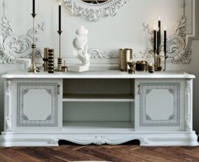 Гостиная Грация (комплект) белый/серебро в Уфе - ufa.ok-mebel.com | фото 2