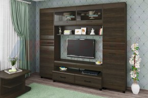 Гостиная Камелия Композиция 10 (Гикори Джексон темный) в Уфе - ufa.ok-mebel.com | фото