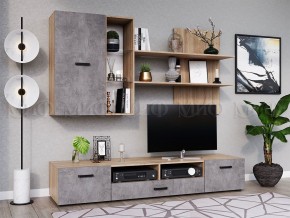 Гостиная Нэнси NEW Вариант №5 ЛДСП (Бетон светлый/Сонома) в Уфе - ufa.ok-mebel.com | фото