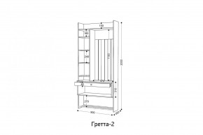 ГРЕТТА Прихожая (дуб сонома/ясень черный) в Уфе - ufa.ok-mebel.com | фото 5