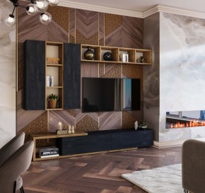 ХЛОЯ Гостиная (Дуб Вотан/Обсидиан) модульная в Уфе - ufa.ok-mebel.com | фото 11
