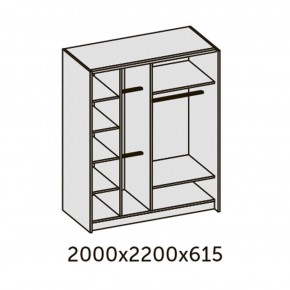 ИННЭС-5 Шкаф-купе 2-х дв. 2000 (2дв. Ф1 - венге) в Уфе - ufa.ok-mebel.com | фото 3