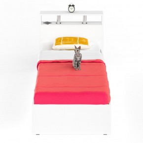 Камелия Кровать 0900, цвет белый, ШхГхВ 93,5х217х78,2 см., сп.м. 900х2000 мм., без матраса, основание есть в Уфе - ufa.ok-mebel.com | фото 2