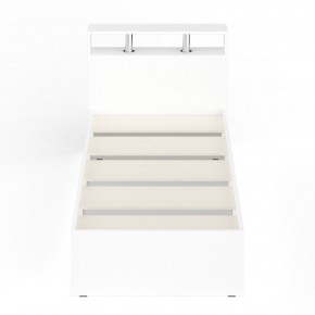 Камелия Кровать 0900, цвет белый, ШхГхВ 93,5х217х78,2 см., сп.м. 900х2000 мм., без матраса, основание есть в Уфе - ufa.ok-mebel.com | фото 5