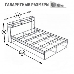 Камелия Кровать 0900, цвет венге/дуб лоредо, ШхГхВ 93,5х217х78,2 см., сп.м. 900х2000 мм., без матраса, основание есть в Уфе - ufa.ok-mebel.com | фото 3