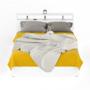 Камелия Кровать 1600, цвет белый, ШхГхВ 163,5х217х78,2 см., сп.м. 1600х2000 мм., без матраса, основание есть в Уфе - ufa.ok-mebel.com | фото 1