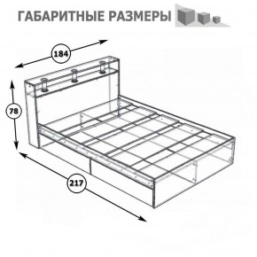 Камелия Кровать 1800, цвет белый, ШхГхВ 183,5х217х78,2 см., сп.м. 1800х2000 мм., без матраса, основание есть в Уфе - ufa.ok-mebel.com | фото 4