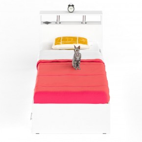Камелия Кровать с ящиками 0900, цвет белый, ШхГхВ 93,5х217х78,2 см., сп.м. 900х2000 мм., без матраса, основание есть в Уфе - ufa.ok-mebel.com | фото 3
