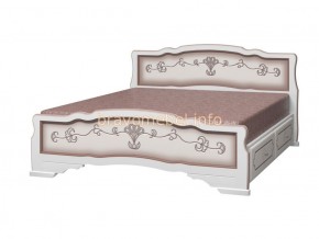 КАРИНА-6 Кровать из массива 1600 (Дуб молочный) с 2-мя ящиками в Уфе - ufa.ok-mebel.com | фото