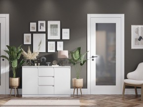 Комод 2-ств. с 3 ящиками "Бьянко" (Белый лофт) в Уфе - ufa.ok-mebel.com | фото 2