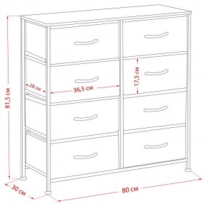 Комод Leset Линкс 8 ящ. (к/з), Каркас Белый, ящики Белые в Уфе - ufa.ok-mebel.com | фото 8