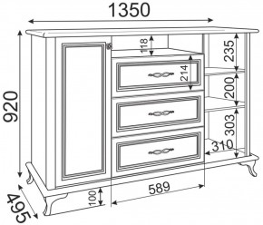 Комод М03 Скарлетт (бодега светлая) в Уфе - ufa.ok-mebel.com | фото 2