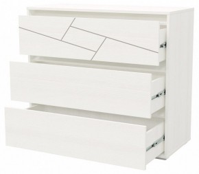 АДЕЛИНА Комод с тремя ящиками (белый рамух) в Уфе - ufa.ok-mebel.com | фото 2