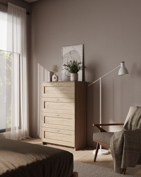 Комод СИРИУС с четырьмя ящиками, цвет Дуб Сонома в Уфе - ufa.ok-mebel.com | фото