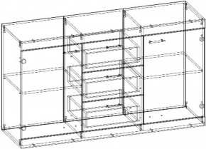 СОНАТА КС-1500 Комод (Дуб сонома/Белый глянец) в Уфе - ufa.ok-mebel.com | фото 2