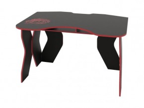Компьютерный стол КЛ №9.0 (Черный/Красный) в Уфе - ufa.ok-mebel.com | фото 1