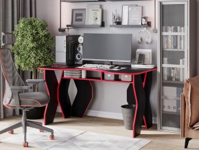 Компьютерный стол КЛ №9.0 (Черный/Красный) в Уфе - ufa.ok-mebel.com | фото 4