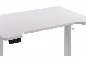 Компьютерный стол Маркос с механизмом подъема 120х75х75 белый / шагрень белая в Уфе - ufa.ok-mebel.com | фото 6