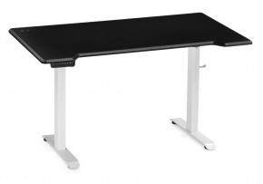 Компьютерный стол Маркос с механизмом подъема 140х80х75 черная шагрень / белый в Уфе - ufa.ok-mebel.com | фото 2