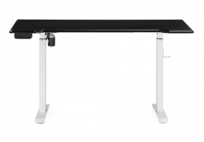 Компьютерный стол Маркос с механизмом подъема 140х80х75 черная шагрень / белый в Уфе - ufa.ok-mebel.com | фото 3