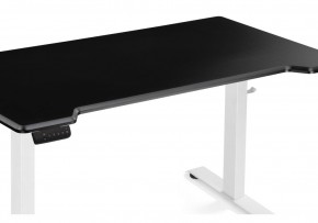 Компьютерный стол Маркос с механизмом подъема 140х80х75 черная шагрень / белый в Уфе - ufa.ok-mebel.com | фото 6