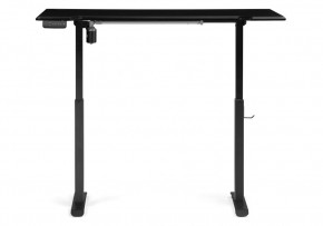 Компьютерный стол Маркос с механизмом подъема 140х80х75 черный / шагрень черная в Уфе - ufa.ok-mebel.com | фото 4