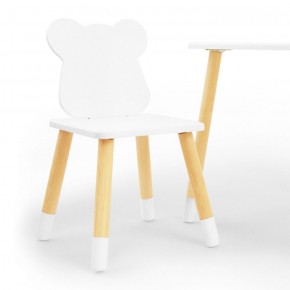 Комплект детской мебели стол и два стула Мишутка (Белый/Белый/Береза) в Уфе - ufa.ok-mebel.com | фото 1