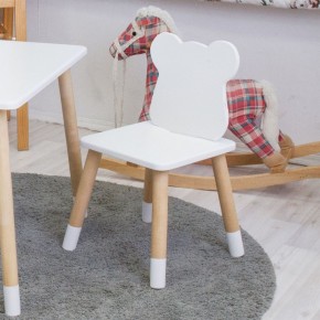 Комплект детской мебели стол и два стула Мишутка (Белый/Белый/Береза) в Уфе - ufa.ok-mebel.com | фото 2
