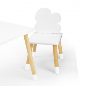 Комплект детской мебели стол и два стула Облачко (Белый/Белый/Береза) в Уфе - ufa.ok-mebel.com | фото 1