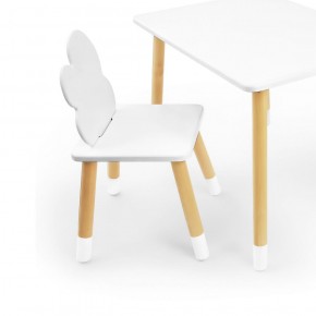 Комплект детской мебели стол и два стула Облачко (Белый/Белый/Береза) в Уфе - ufa.ok-mebel.com | фото 2