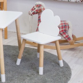Комплект детской мебели стол и два стула Облачко (Белый/Белый/Береза) в Уфе - ufa.ok-mebel.com | фото 3