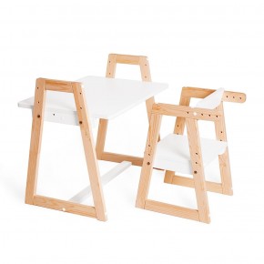 Комплект детской мебели стол и  два стула Я САМ "Лофт-Дуо" (Белый) в Уфе - ufa.ok-mebel.com | фото 5