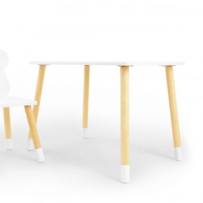 Комплект детской мебели стол и стул Мишутка (Белый/Белый/Береза) в Уфе - ufa.ok-mebel.com | фото 2