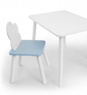 Комплект детской мебели стол и стул Облачко (Белый/Голубой/Белый) в Уфе - ufa.ok-mebel.com | фото 1