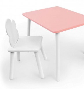 Комплект детской мебели стол и стул Облачко (Розывый/Белый/Белый) в Уфе - ufa.ok-mebel.com | фото