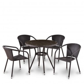 Комплект плетеной мебели T282ANT/Y137C-W53 Brown (4+1) в Уфе - ufa.ok-mebel.com | фото