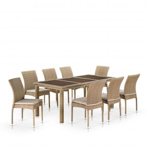 Комплект плетеной мебели T365/Y380B-W65 Light Brown (8+1) в Уфе - ufa.ok-mebel.com | фото