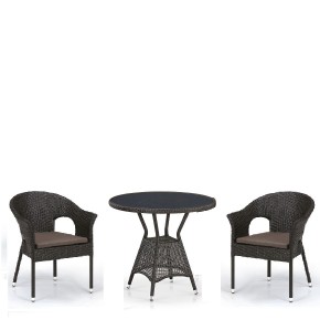 Комплект плетеной мебели T707ANS/Y79-W53 Brown (2+1) в Уфе - ufa.ok-mebel.com | фото 1