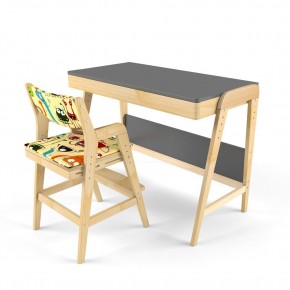 Комплект растущий стол и стул с чехлом 38 попугаев «Вуди» (Серый, Береза, Монстры) в Уфе - ufa.ok-mebel.com | фото
