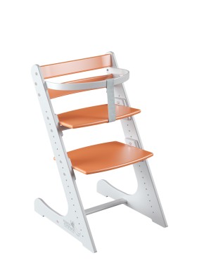 Комплект растущий стул и жесткий ограничитель Конёк Горбунёк Комфорт  (Бело-оранжевый) в Уфе - ufa.ok-mebel.com | фото